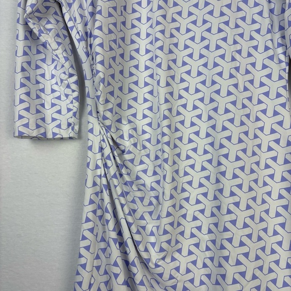 J. McLaughlin Purple Sage Catalina Cloth Ruched Dress - Picture 3 of 6